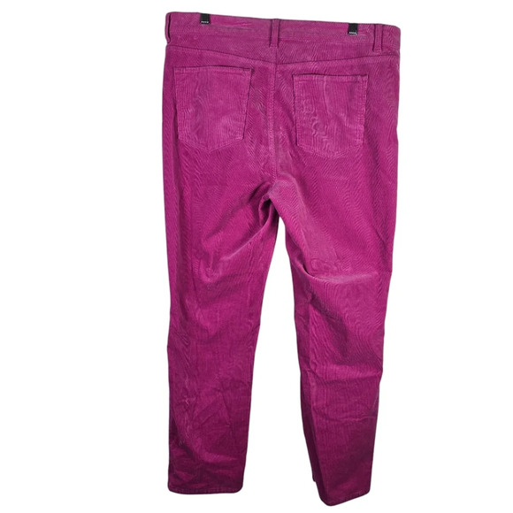 NWOT Talbots Women's Stretch Corduroy Straight Leg Magenta Pant Size 14P Bold - Picture 4 of 14